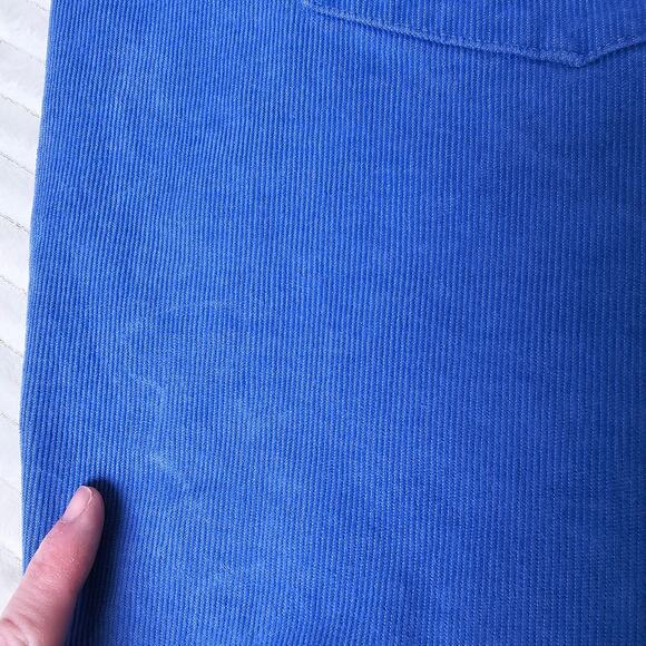 Woman Within Blue Corduroy Pants 22W Flare Leg Stretch Cotton Blend - Picture 4 of 12